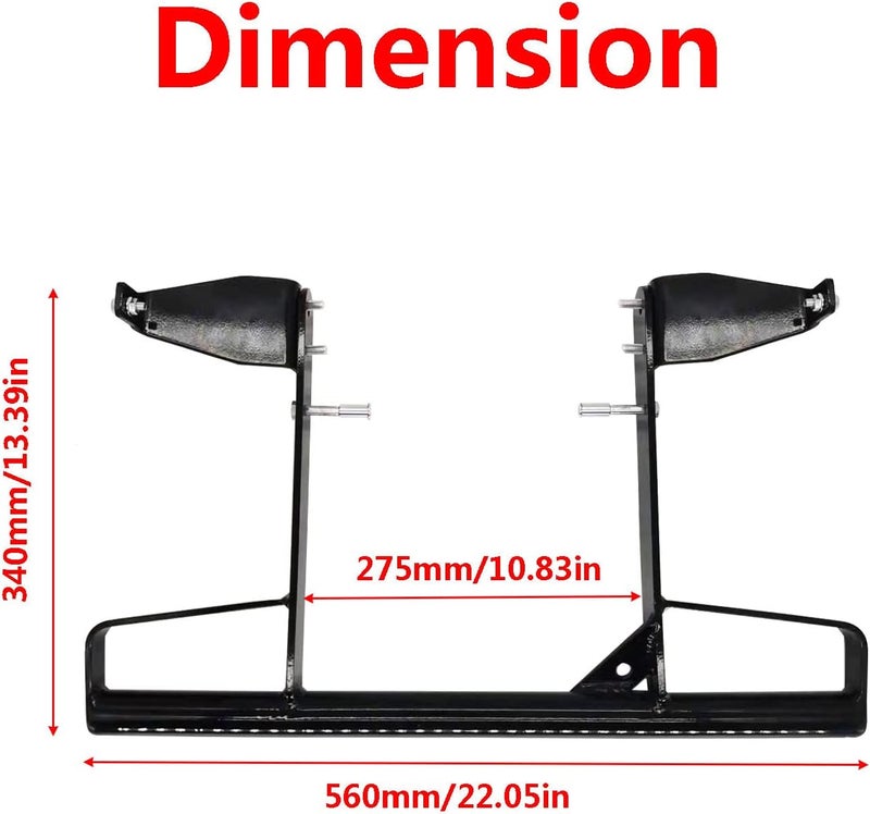 HJSIUTV Aluminum Rear Wide Grab Bar Bumper Compatible with 2006-2020 Yamaha Raptor 700R/700 - Image 2